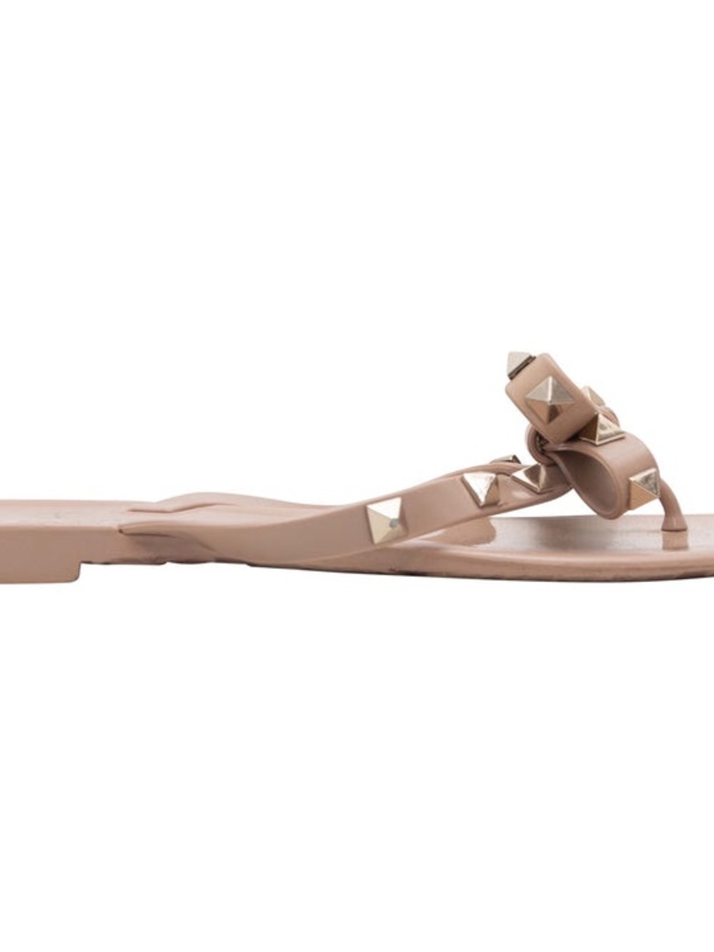 VALENTINO RUBBER ROCKSTUD THONG SANDALS SIZE 36 - Picture 2 of 5
